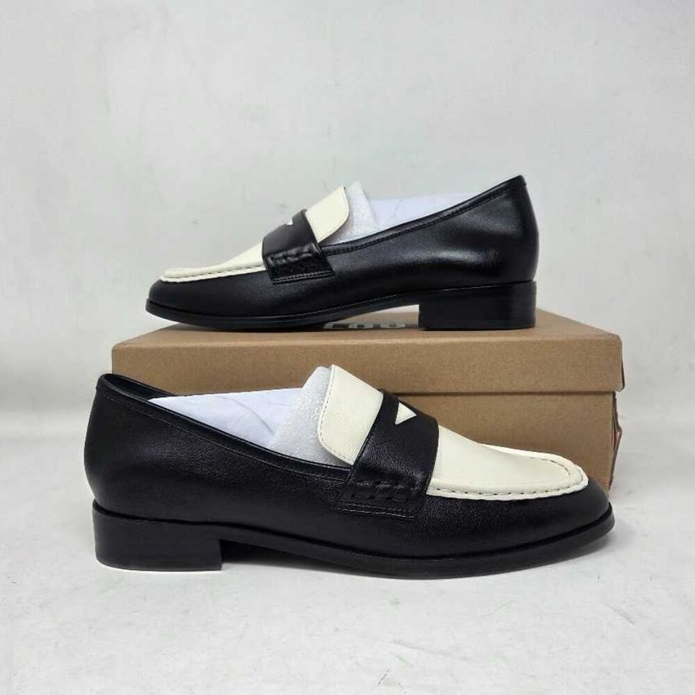 New EU 40 (US 9-9.5) Bibi Lou Anthropologie Classic black & white loafers